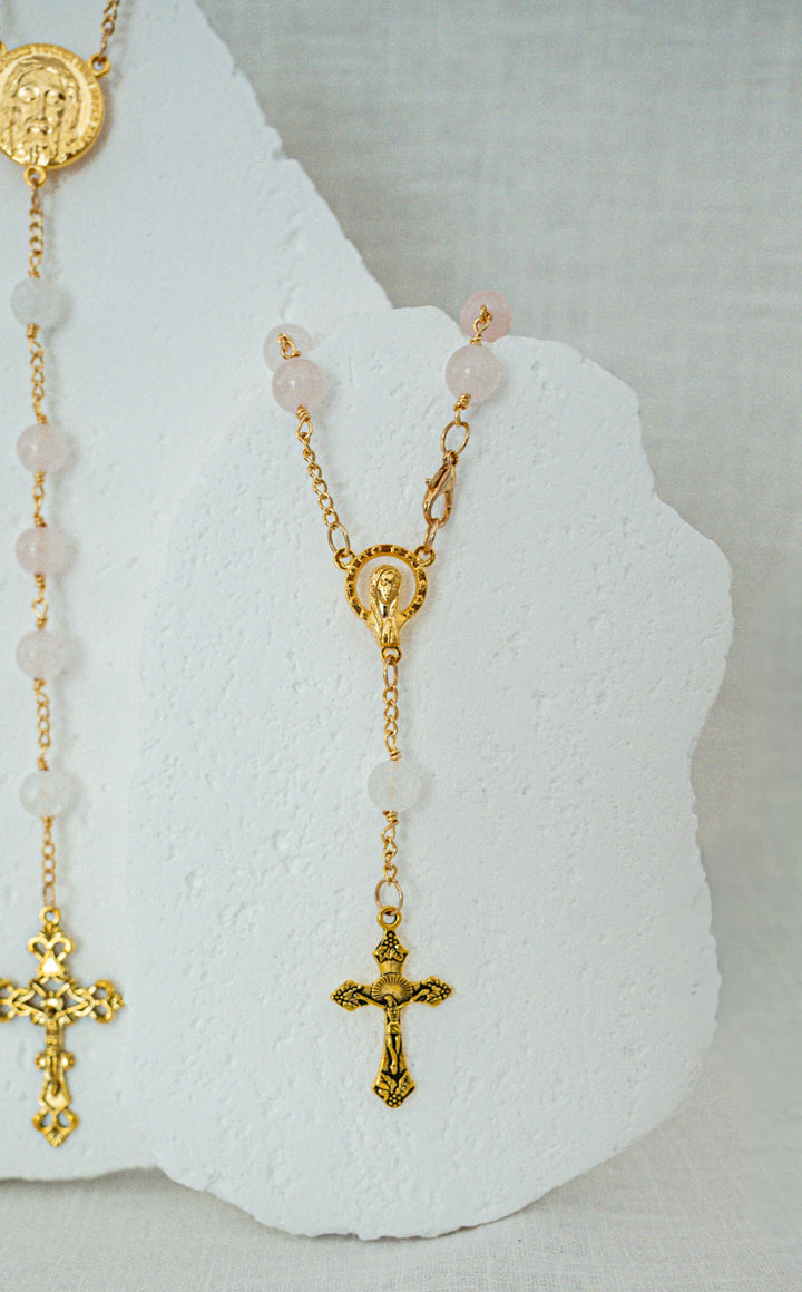 Rose of Christ Rosary Bag Charm